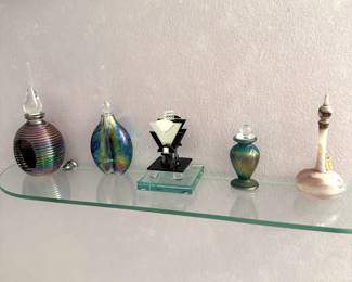 Art glass perfume bottles