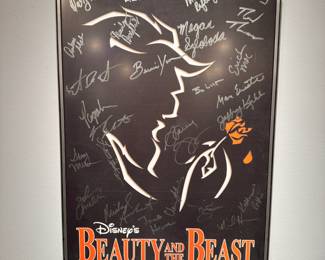 Signed Beauty and the Beast theatrical poster