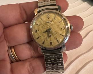 Longines vintage automatic watch - runs - needs new crystal