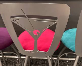 closeup of bar stool