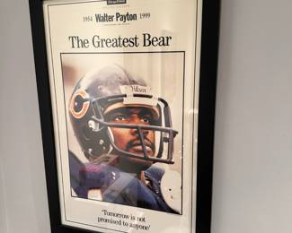 Framed sports poster