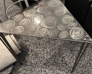 Metal side table
