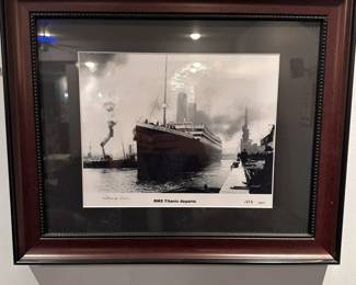 Framed Titanic photo