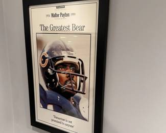 Framed sports poster