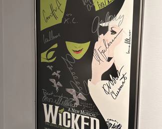 Wicked poster signed by Kristin Chenoweth and others