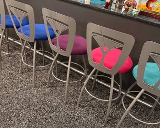 Heavy steel Martini barstools