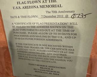Commemorative flag info