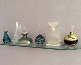 Art glass perfume bottles