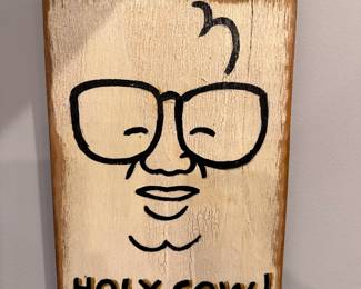 Harry Caray decorative wood wall art