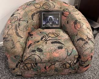 Colorful overstuffed chair