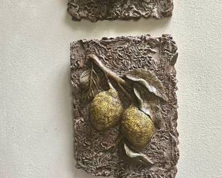 3D fruit & vegetable plaques.