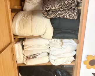 Extra blankets & bedding.