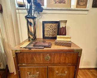 Asian style nightstand or end table.