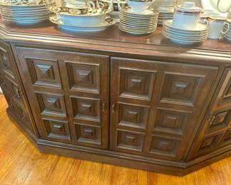 Wood buffet cabinet with plenty of storage.