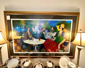 Itzchak Tarkay "Springtime Cafe" signed ltd edition serigraph on paper..