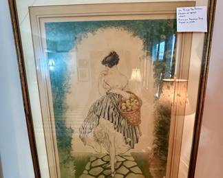 "Le Panier De Pommes" Icart 1920's Morris & Bendien print.