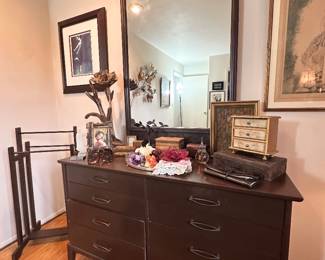 Mid century dresser and mirror.