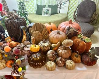Fall harvest decor.