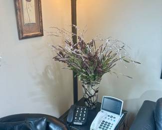 Floor torchiere lamp.