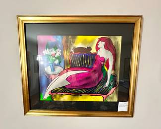 "Kim" by Linda LeKinff signed serigraph.