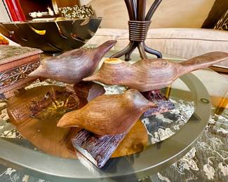 Gorgeous Ironwood hand carved birds.