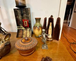 Various collectibles & religious items.