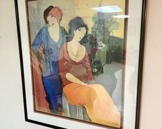 Tarkay "Waiting" print.