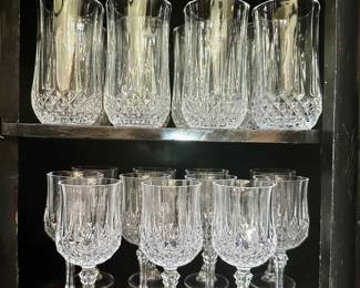 Pattern glass & stemware.
