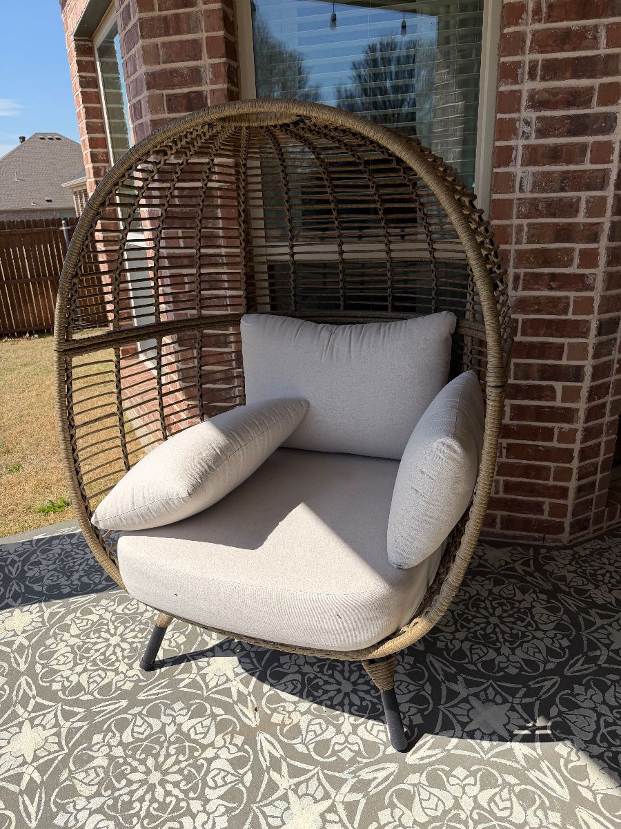 Egg Shaped Rattan Chair