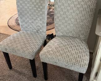 Set of 6 fabric dining room chairs