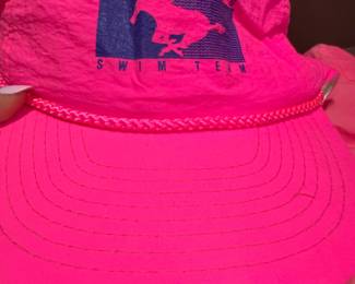 Vintage SMU Mustangs neon hat