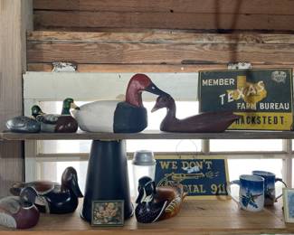 CARVED WOOD DUCKS-OSIMS, GLENN HUFFMAN, DON EISENSCHENK