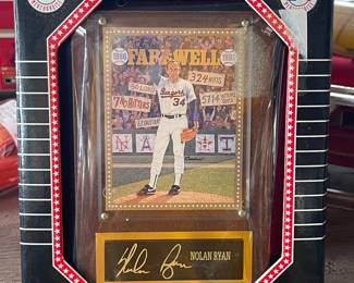 NOLAN RYAN MLB COLLECTORS PLAQUE