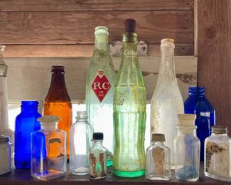 VINTAGE BOTTLES-RC COLA, COKE, DR. PEPPER