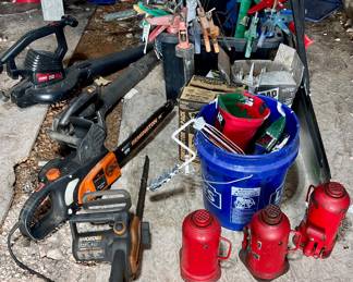 CHAIN SAWS, BLOWERS, JACKS
