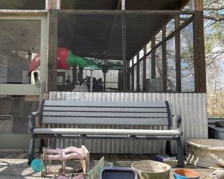 COMMERCIAL GRADE PARK BENCH-VERY STURDY, OUTDOOR PLANTERS