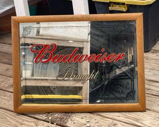 BUDWEISER DRAUGHT MIRROR