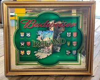 BUDWEISER IRELAND MIRRORED SIGN