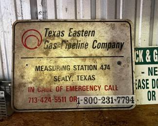 TX EASTERN GAS PIPELINE COMPANY SIGN