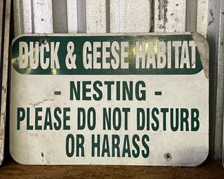 DUCK & GEESE HABITAT SIGN