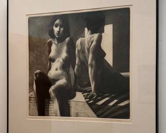 "The Bathers" Signed David Bumbeck Lithograph