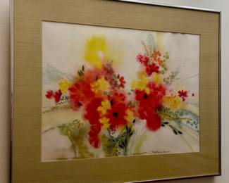 “Before the Frost” Watercolor, Signed Elizabeth Forsey