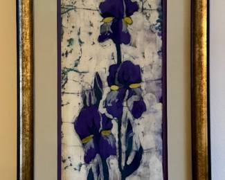 "Iris" Watercolor, Signed