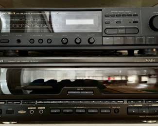 Optimus STA-795 Digital Synthesized AM/FM Stereo Receiver (top) & Technics Compact Disc Changer (bottom)