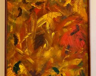 Signed Abstract on Board