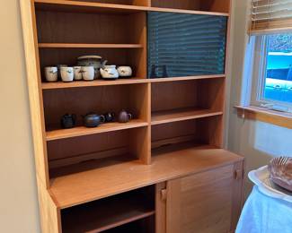 Danish teak MCM hutch cabinet