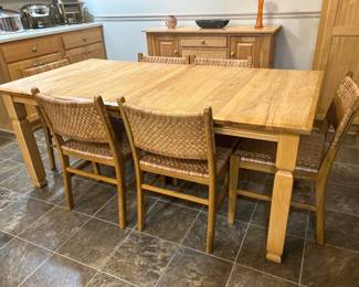 Bonteger Table + 6 Sullivan Woven Chairs