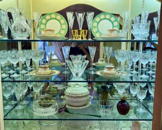 Collection of Signed Art Glass, KPM China, Tiffany & Co, Crystal, Baccarat Crystal, Waterford Crystal, Richard Genaro China, Bavaria Eberthal China, Orrefors Crystal, Lenox China