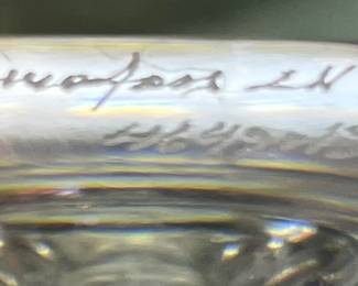 Orrefors Signed Crystal Dish 