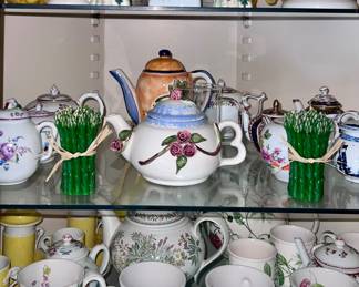 Huge Assortment of High End Decorative Serving Pieces and Cups